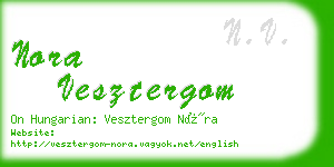 nora vesztergom business card